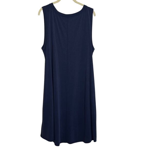 Eluminary Womens Sleeveless Shift Dress Size XL Blue Modal Blend Made in USA - Picture 4 of 6